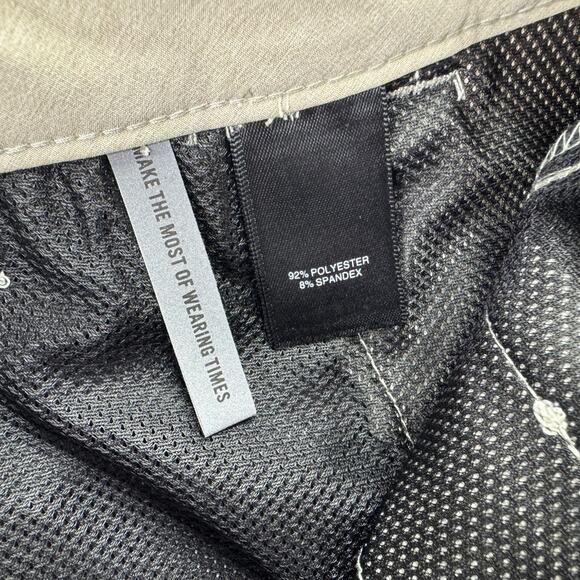 Kenneth Cole Mens Heathered Tech Performance 9" Shorts Beige 30 - Picture 4 of 4